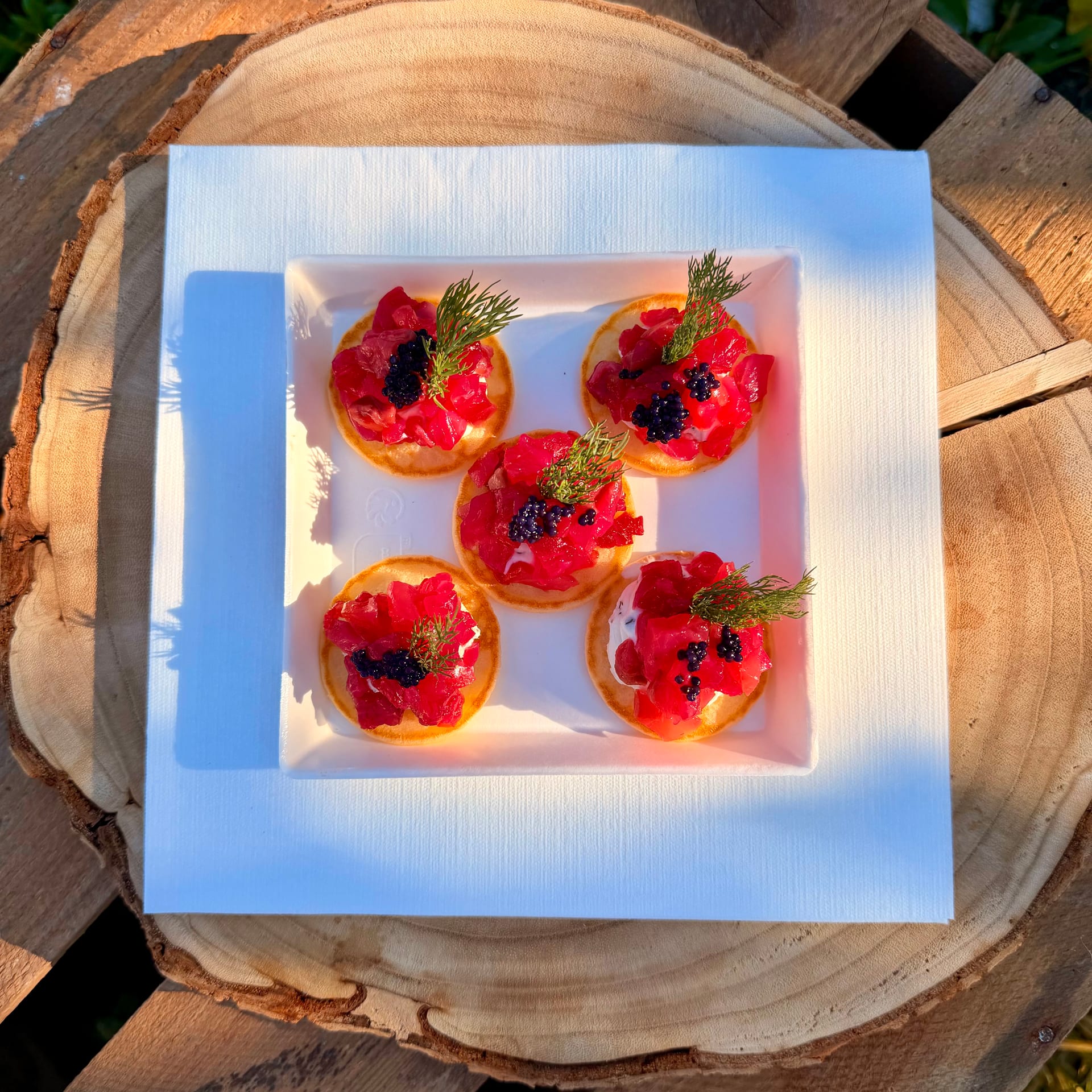 Blinis de Gravlax Maison de Saumon à la Betterave 2