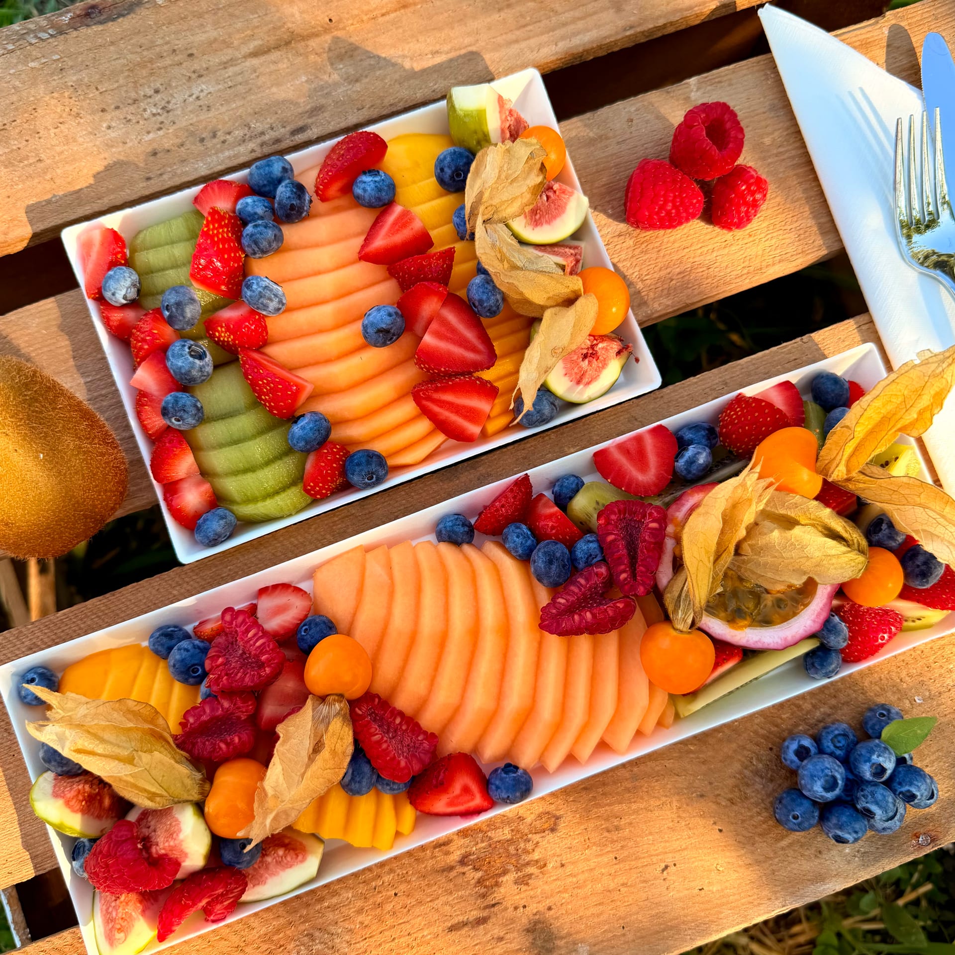 Assortiment de fruits frais coupés